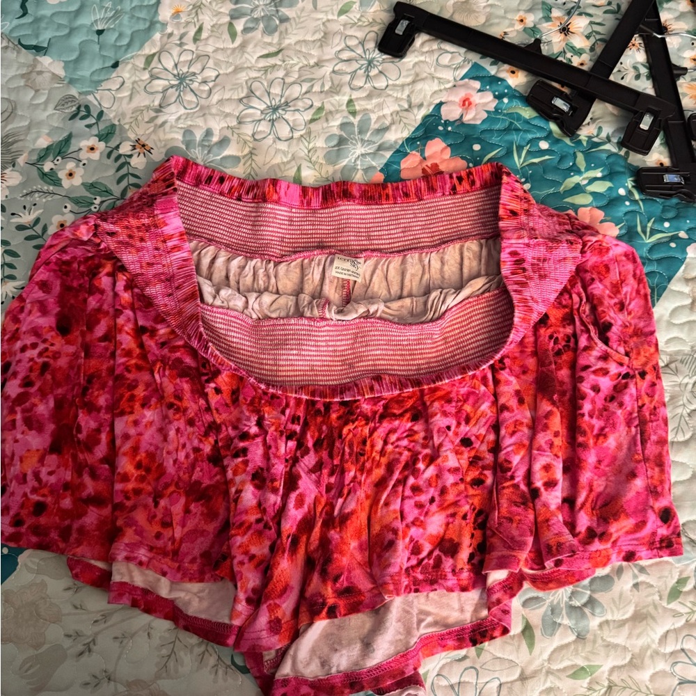Vibrant Pink and Red Floral shorts